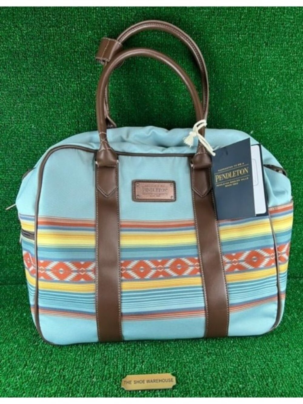 Pendleton Southwest Print Gray Mist/Blue Weekender Travel Bag Carry-On NEW